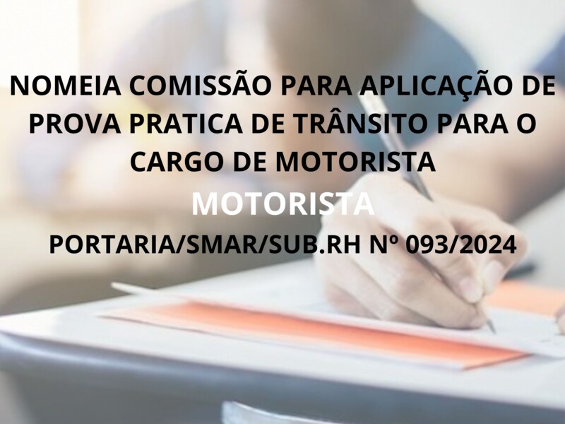 PORTARIA/SMAR/SUB.RH Nº093/2024