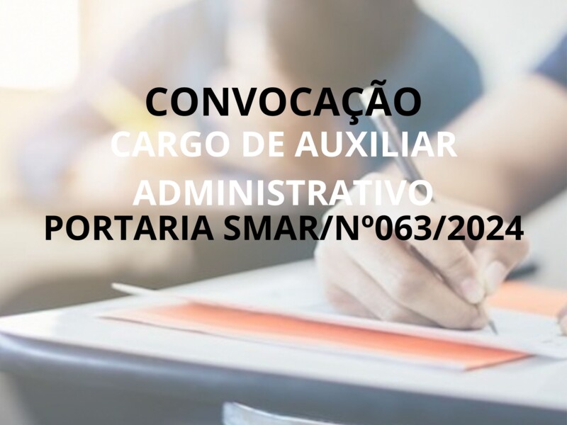 PORTARIA SMAR/SUB.RH/ Nº 063/2024
