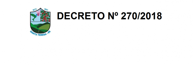 DECRETO Nº 270/2018