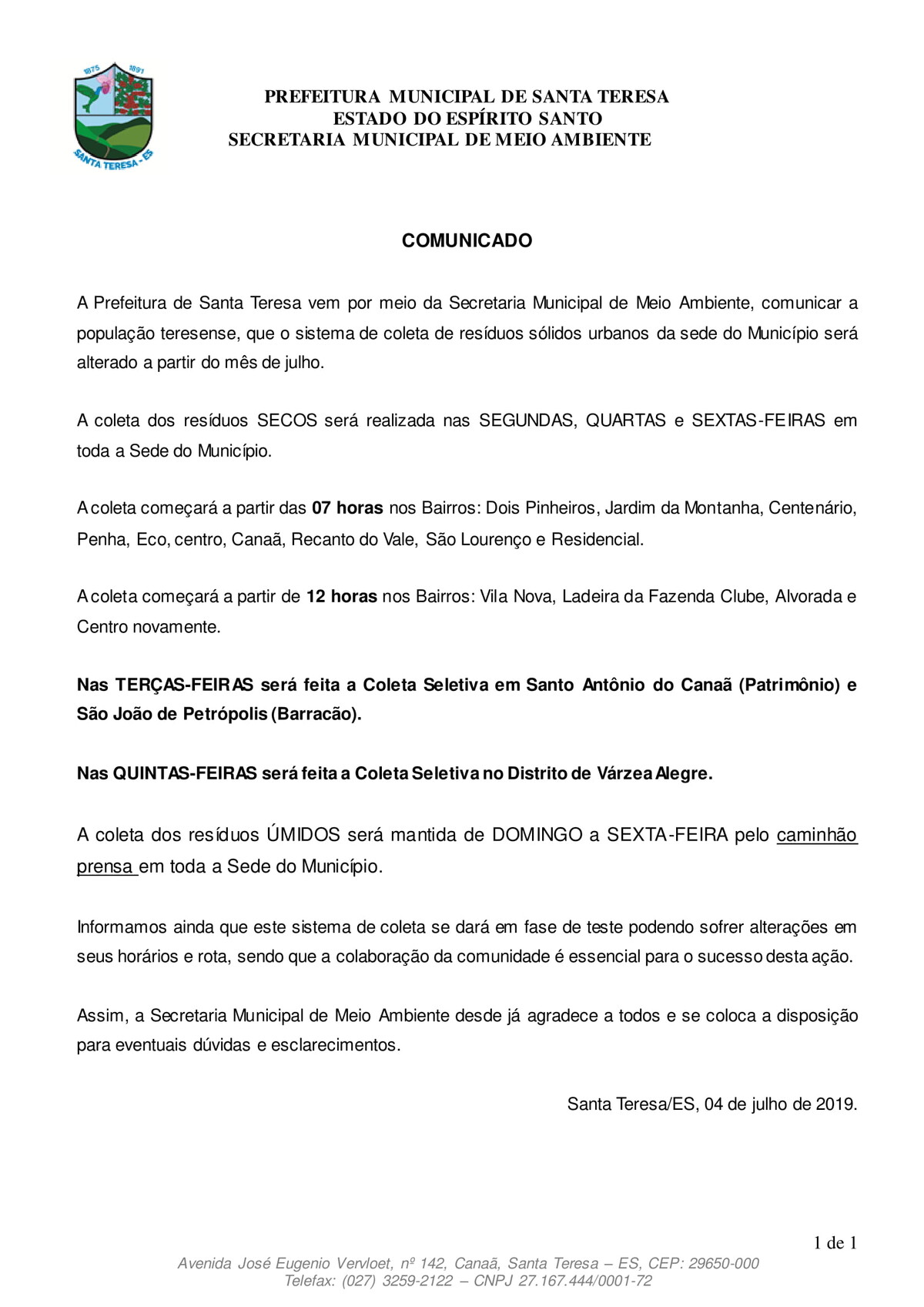 O que separar para a coleta seletiva?