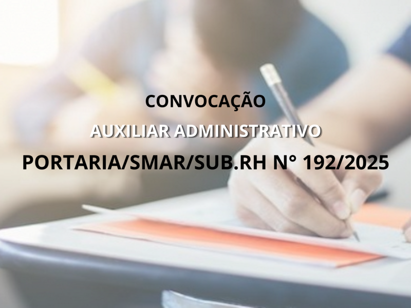 PORTARIA/SMAR/SUB.RH Nº 192/2025