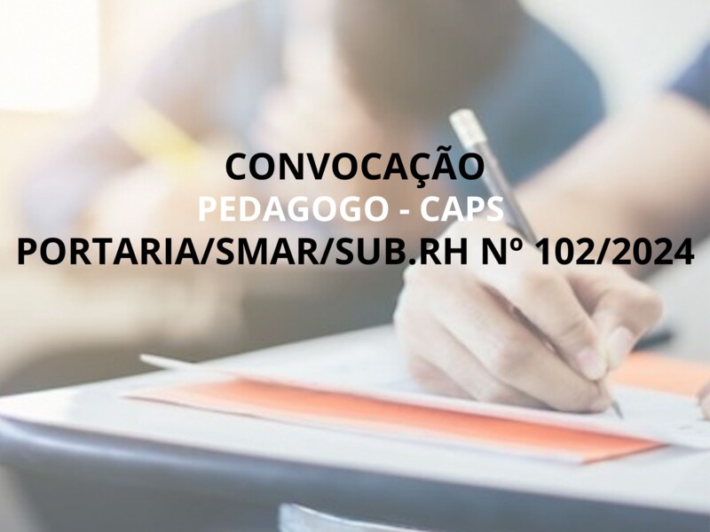 PORTARIA/SMAR/SUB.RH Nº 102/2024
