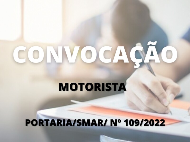 Convocação para candidato aprovado no cargo de Motorista