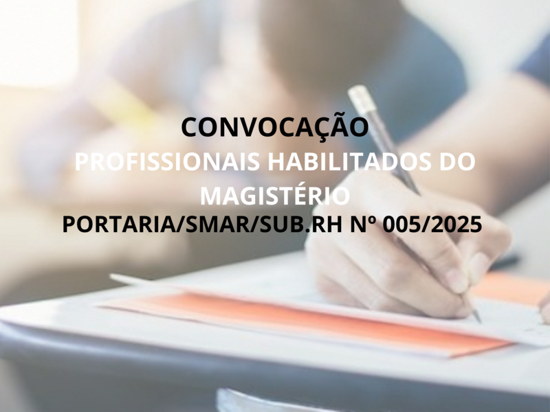 PORTARIA/SMAR/SUB.RH Nº 005/2025