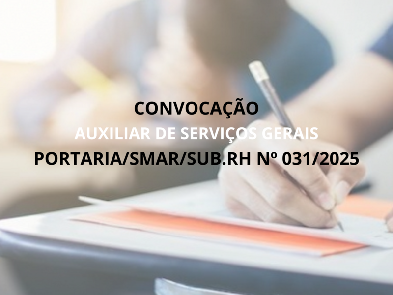 PORTARIA/SMAR/SUB.RH Nº 031/2025
