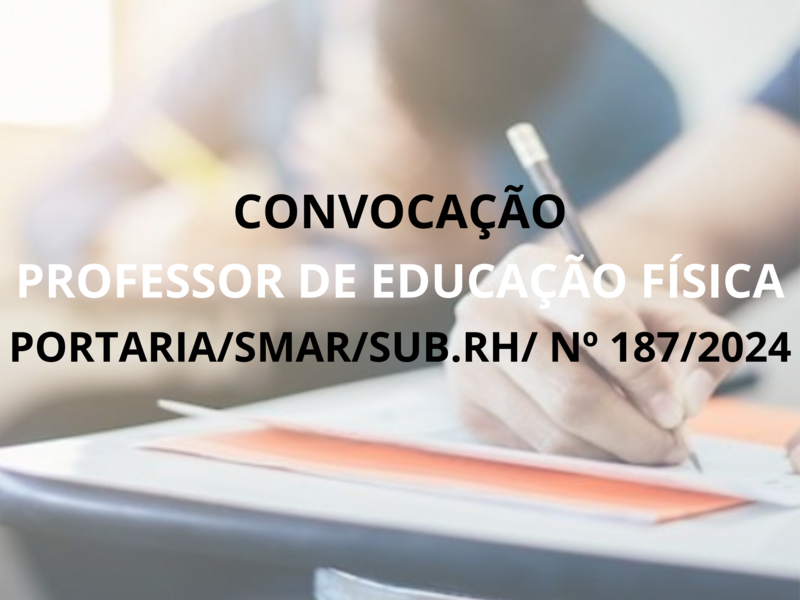PORTARIA/SMAR/SUB.RH/ Nº 187/2024