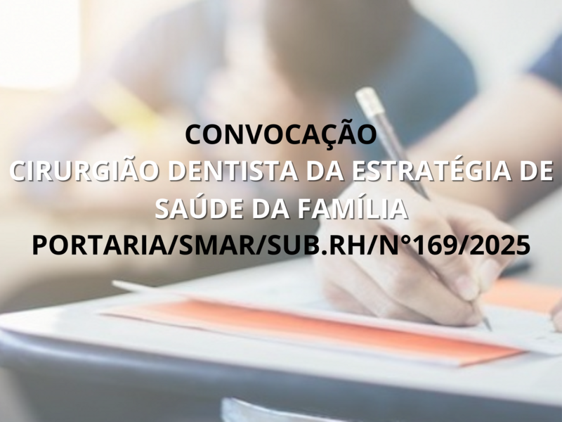 PORTARIA SMAR/SUB.RH/ Nº 169/2025
