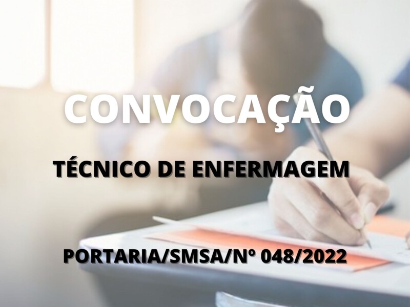Convocação para candidatos aprovados no cargo de Técnico de Enfermagem