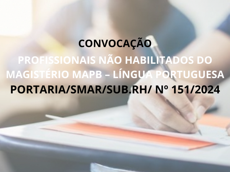 PORTARIA/SMAR/SUB.RH/ Nº 151/2024