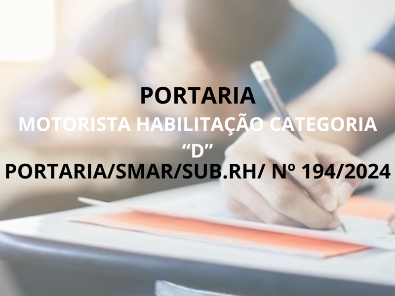 PORTARIA/SMAR/SUB.RH/ Nº 194/2024
