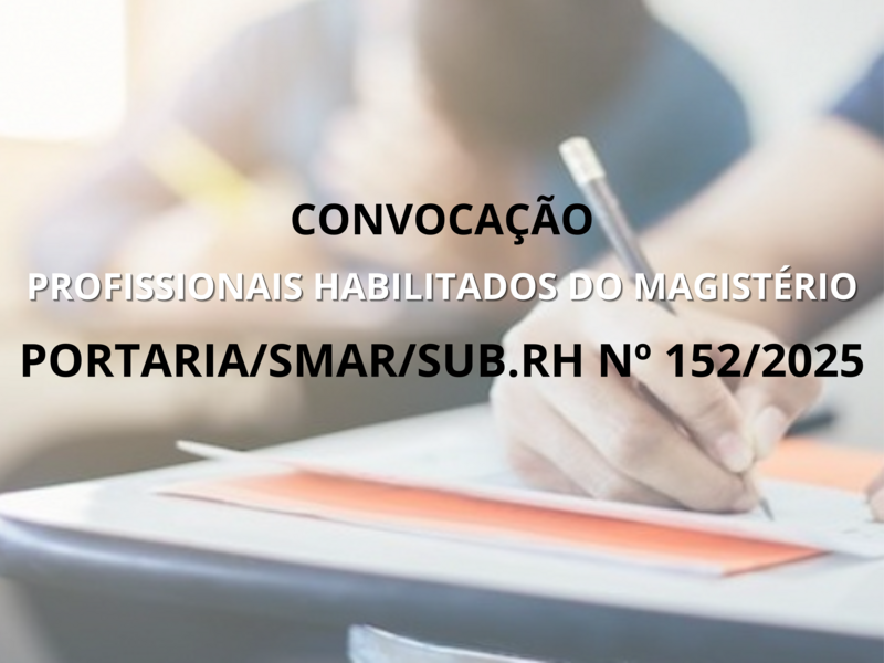 PORTARIA SMAR/SUB.RH/ Nº 152/2025