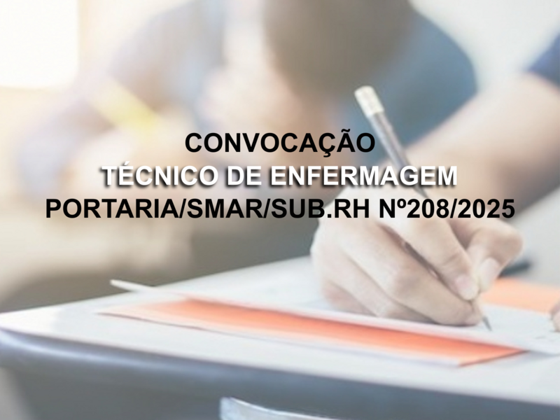 PORTARIA/SMAR/SUB.RH N°208/2025