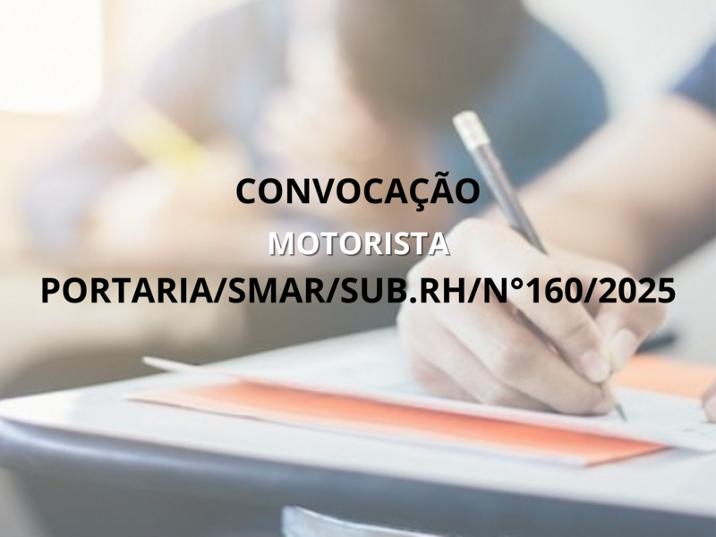 PORTARIA SMAR/SUB.RH/ Nº 160/2025