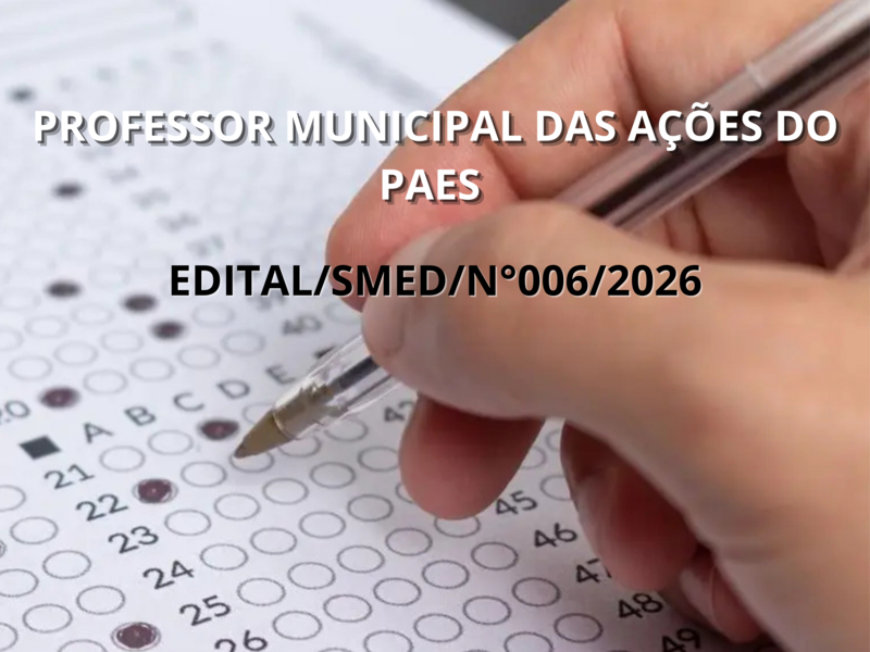 EDITAL/SMED/N° 006/2026