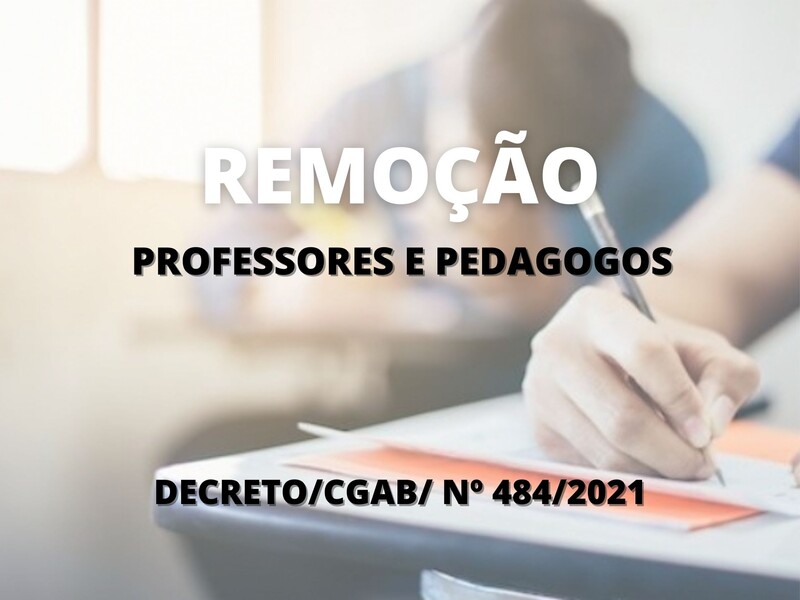 Remoção de professores e pedagogos para 2022