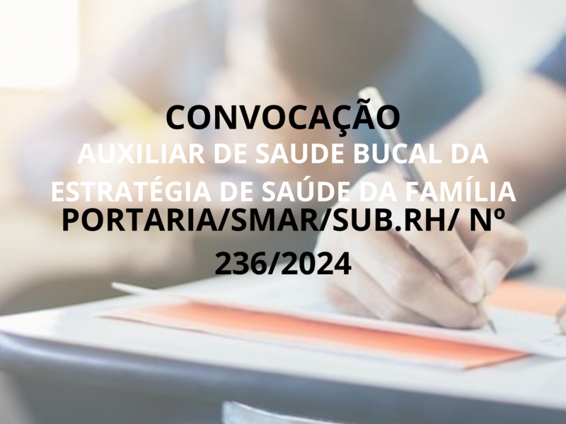 PORTARIA SMAR/SUB.RH/ Nº 236/2024