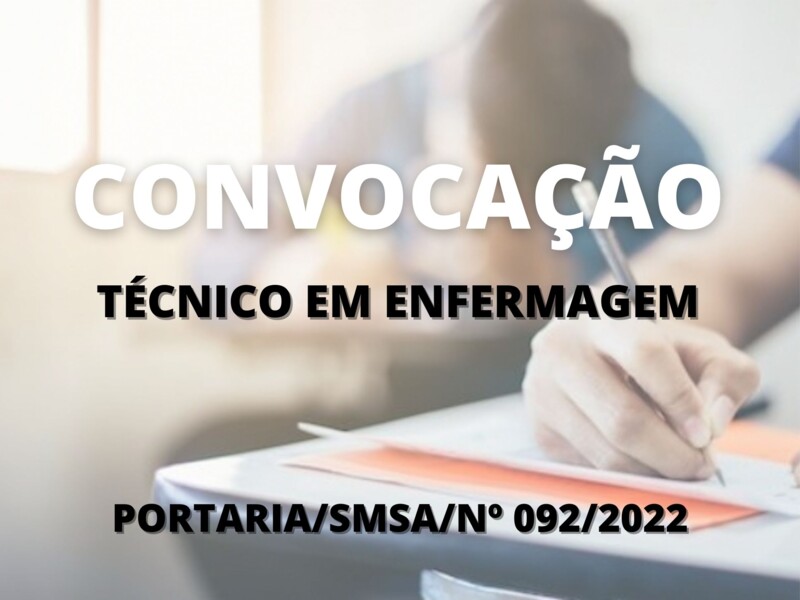 Convocação para candidato aprovado no cargo de Técnico de Enfermagem 