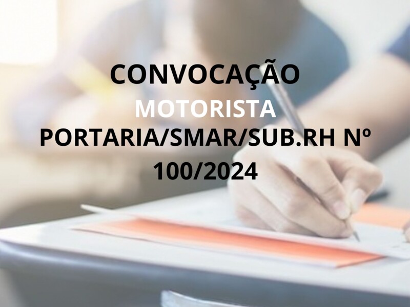PORTARIA/SMAR/SUB.RH Nº 100/2024