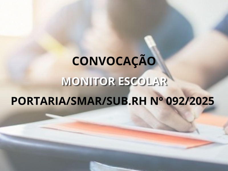 PORTARIA/SMAR/SUB.RH Nº 092/2025