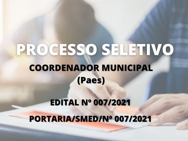 Processo Seletivo para Coordenador Municipal do Pacto pela Aprendizagem no Espírito Santo (Paes)