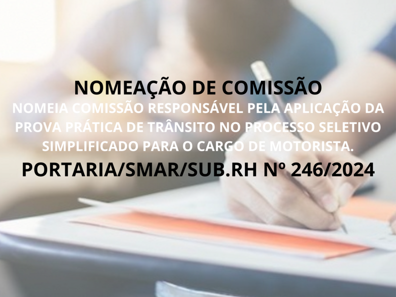 PORTARIA/SMAR/SUB.RH Nº 246/2024
