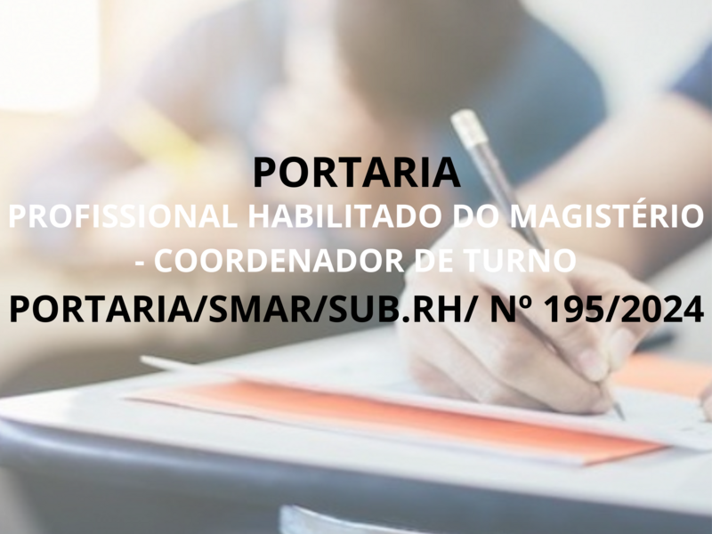 PORTARIA/SMAR/SUB.RH/ Nº 195/2024