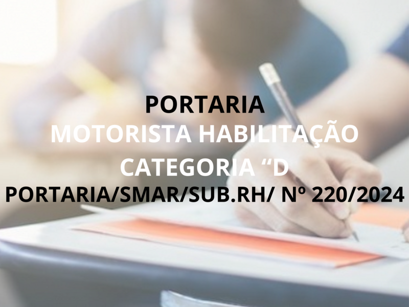 PORTARIA/SMAR/SUB.RH/ Nº 220/2024