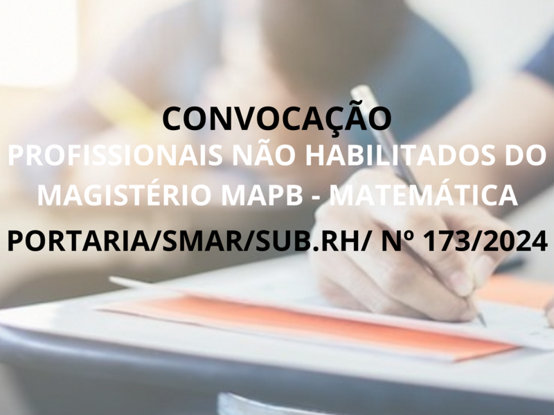 PORTARIA/SMAR/SUB.RH/ Nº 173/2024