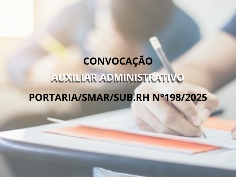 PORTARIA SMAR/SUB.RH/ Nº 198/2025