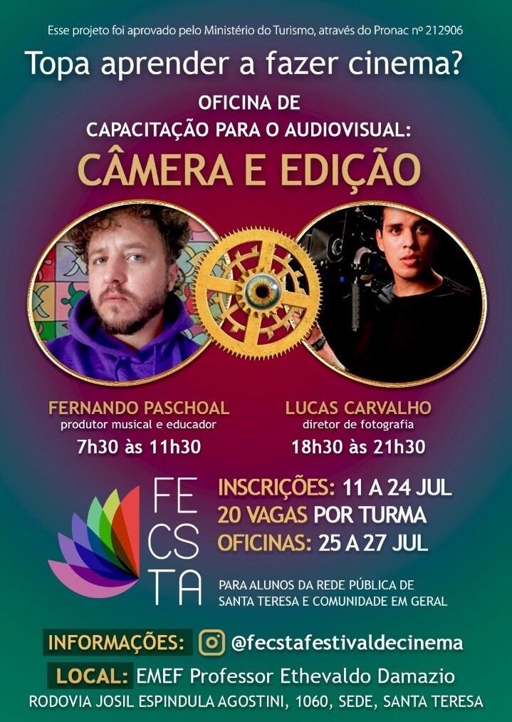 Oficinas de capacitação para o audiovisual serão realizadas durante o Fecsta