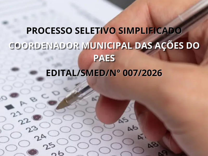 EDITAL/SMED/N° 007/2026