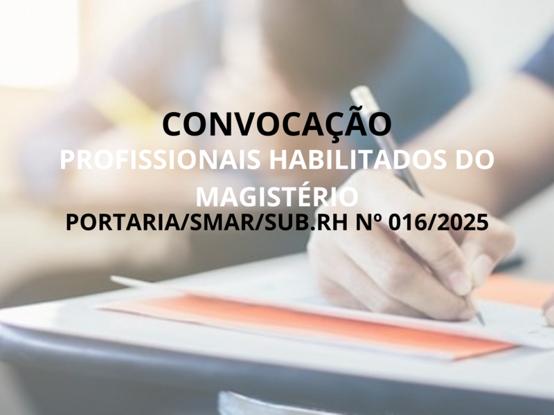 PORTARIA/SMAR/SUB.RH Nº 016/2025