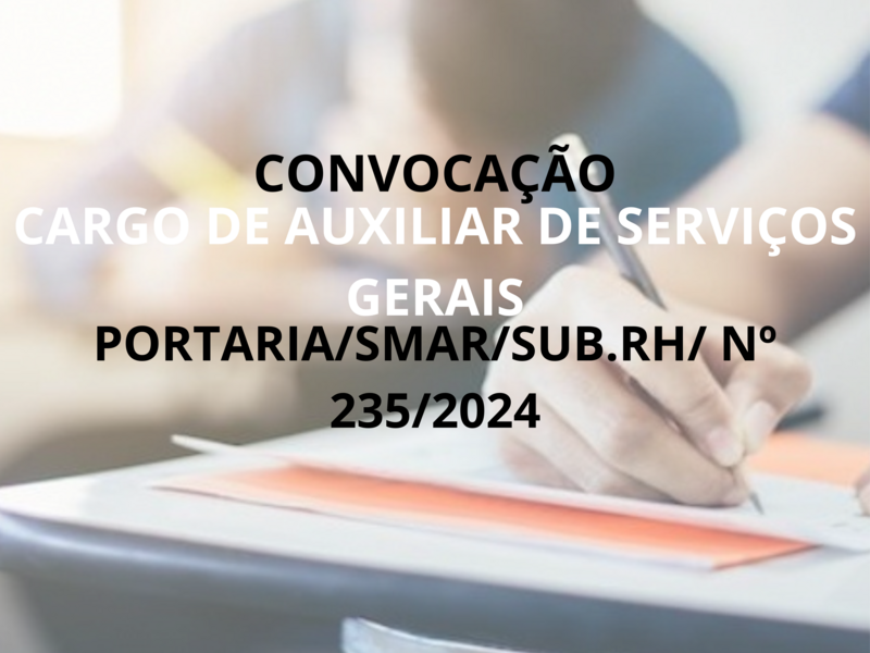PORTARIA/SMAR/SUB.RH Nº 235/2024