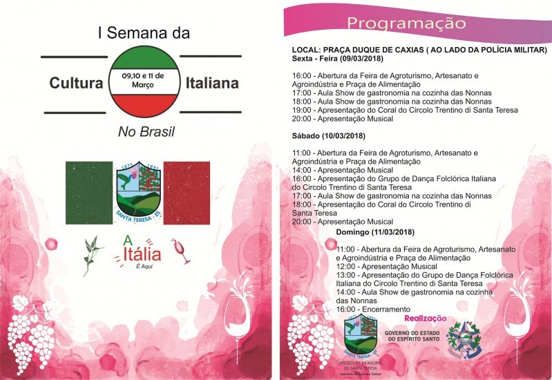 I Semana da Cultura Italiana no Brasil - A Itália é Aqui