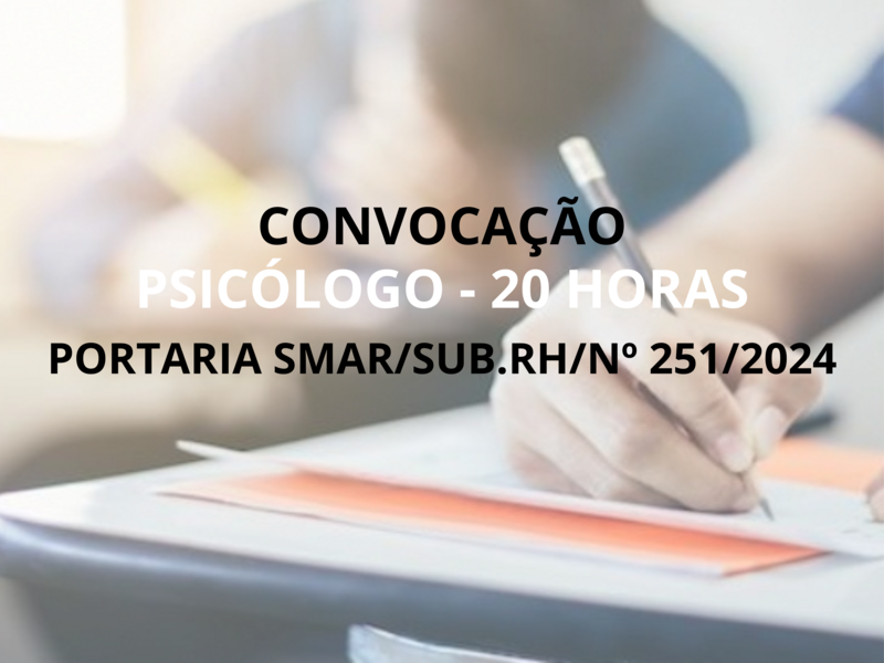 PORTARIA/SMAR/SUB.RH/ Nº 251/2024