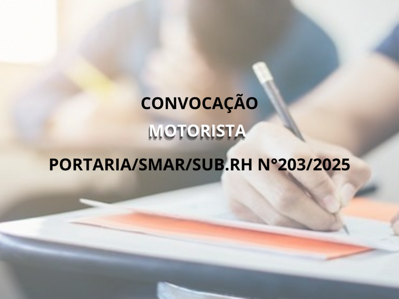 PORTARIA SMAR/SUB.RH/ Nº 203/2025