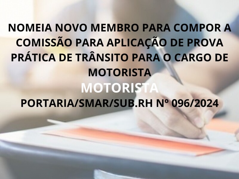 PORTARIA/SMAR/SUB.RH Nº 096/2024