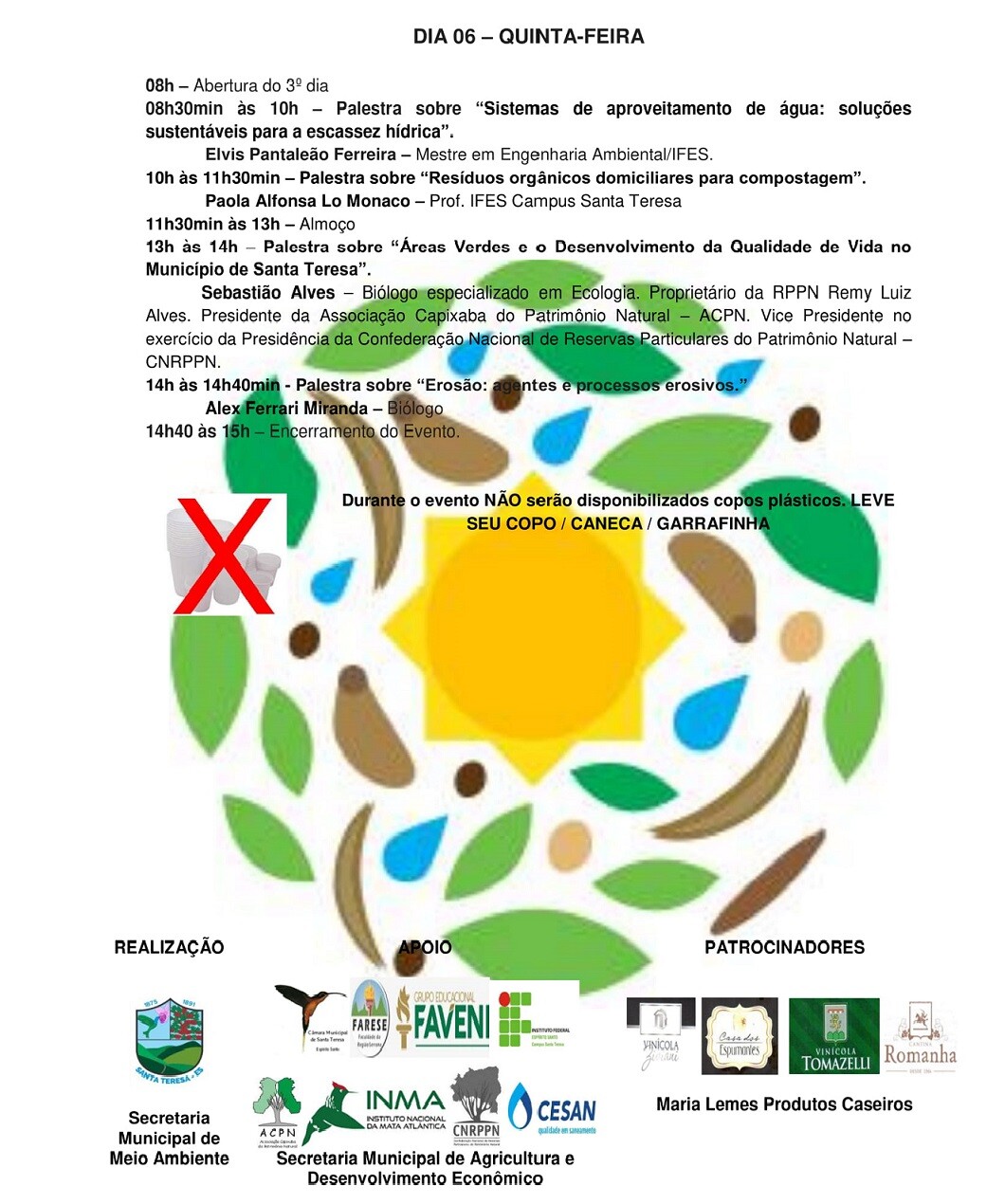 SEMANA DO MEIO AMBIENTE - 03 A 07 DE JUNHO