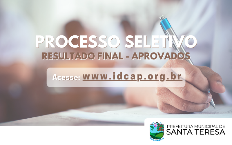Resultado final de processo seletivo