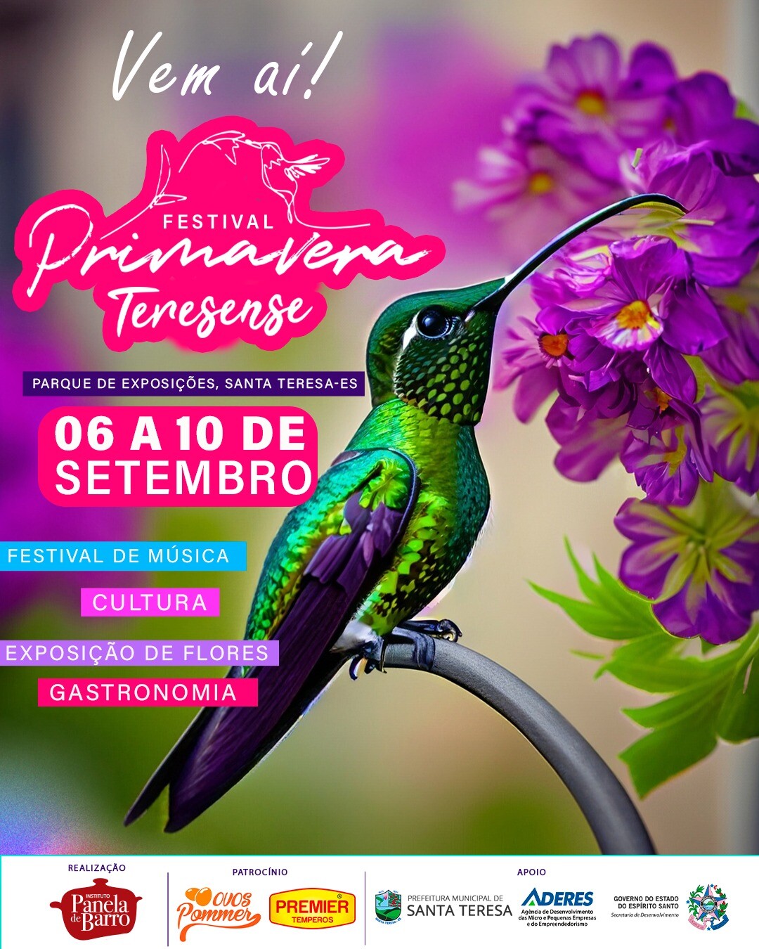A primavera já se inicia nesta quarta-feira (6) em Santa Teresa