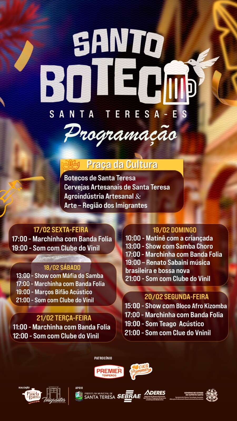 Santa Teresa não para e traz cultura e gastronomia também no carnaval!