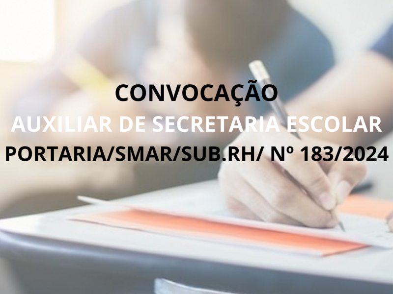 PORTARIA/SMAR/SUB.RH Nº 183/2024