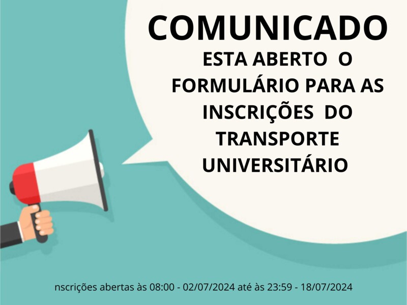 COMUNICADO TRANSPORTE UNIVERTÁRIO