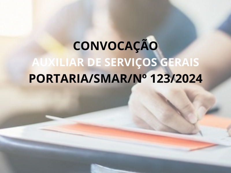 PORTARIA/SMAR/Nº 123/2024