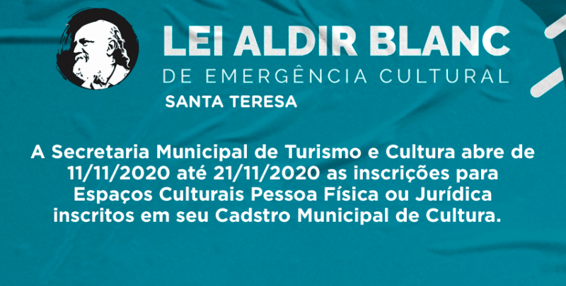 Inscrições encerradas para Lei Aldir Blanc