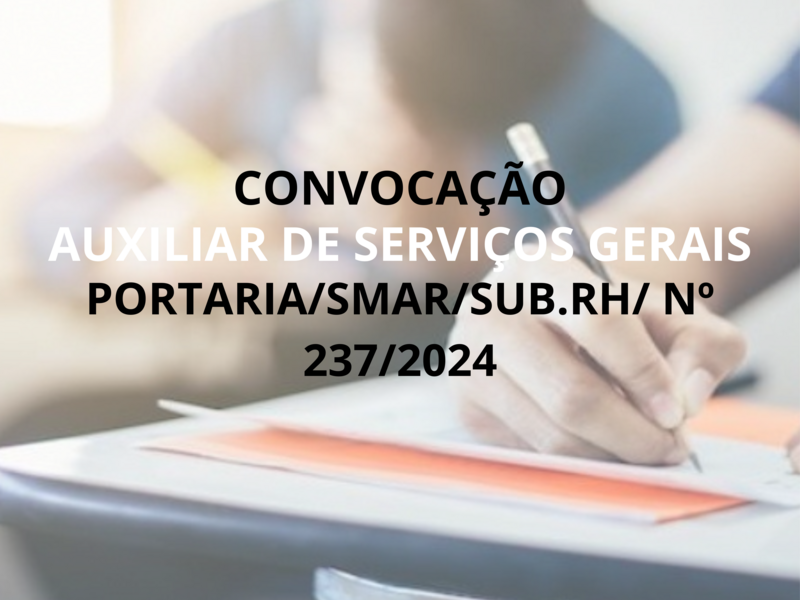 PORTARIA/SMAR/SUB.RH Nº 237/2024