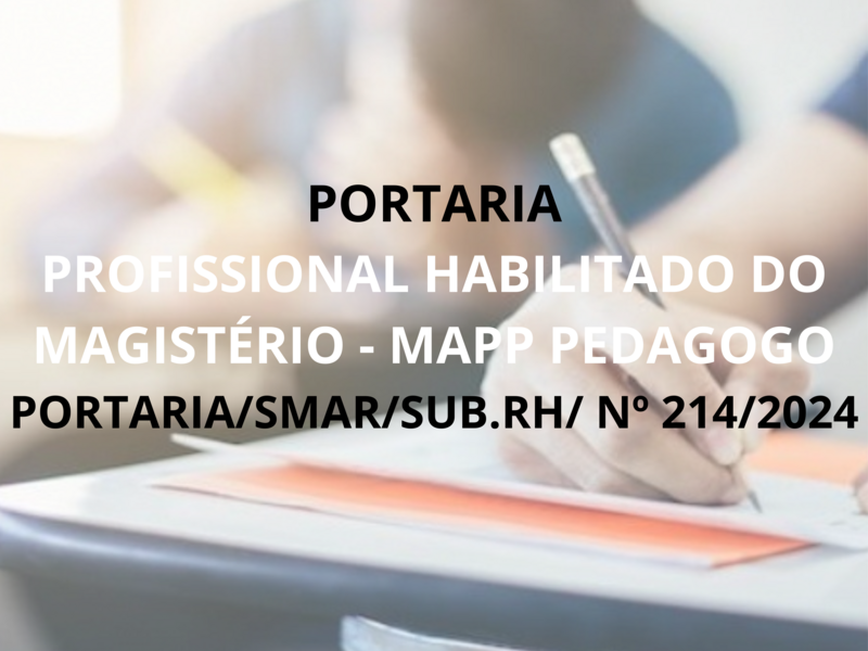 PORTARIA/SMAR/SUB.RH/ Nº 214/2024