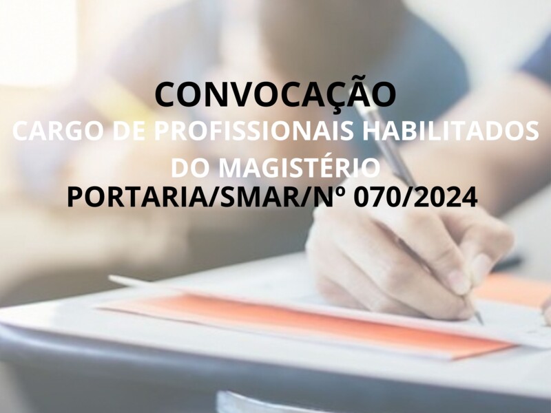 PORTARIA/SMAR/SUB.RH Nº 070/2024