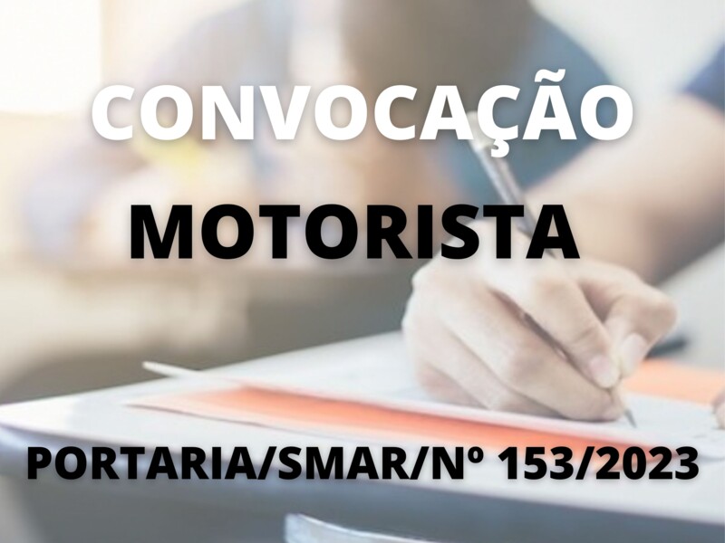 Convocação para o cargo de Motorista