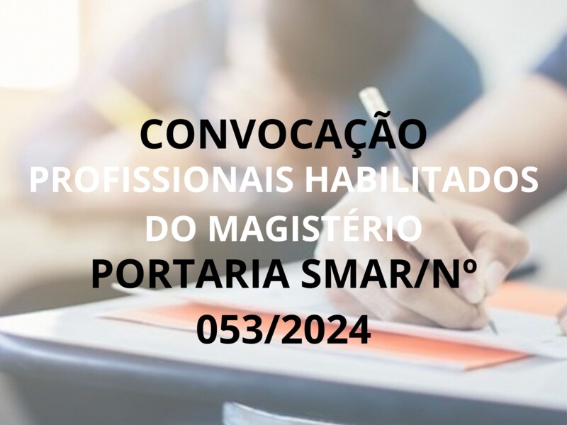 PORTARIA/SMAR Nº 053/2024